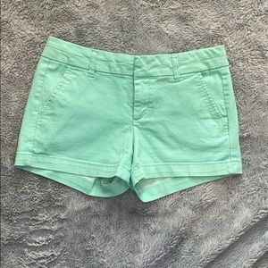 Turquoise Mid-Rise Shorts by HARPER